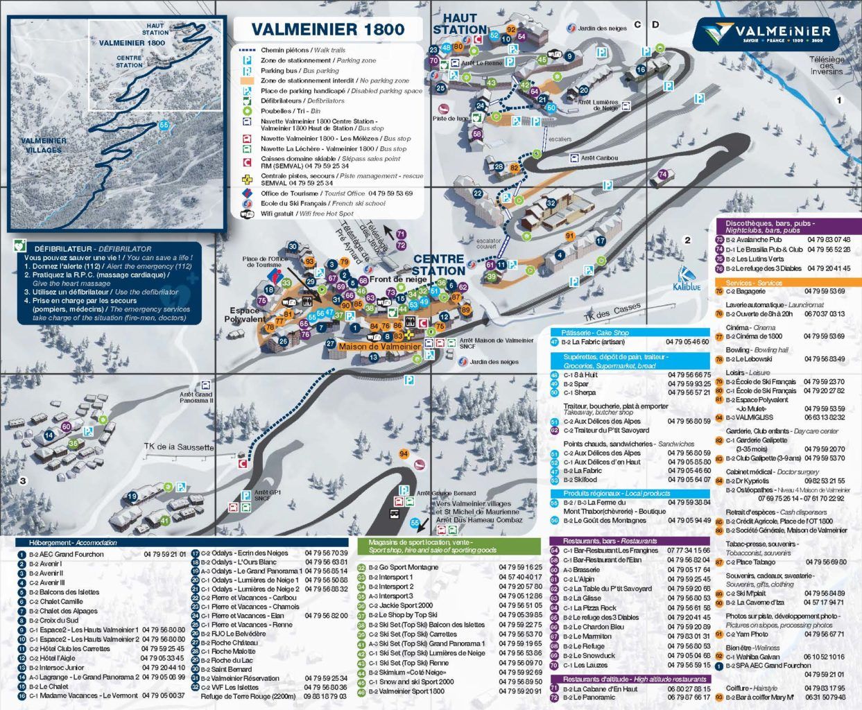 Resort Plan Valmeinier 1800