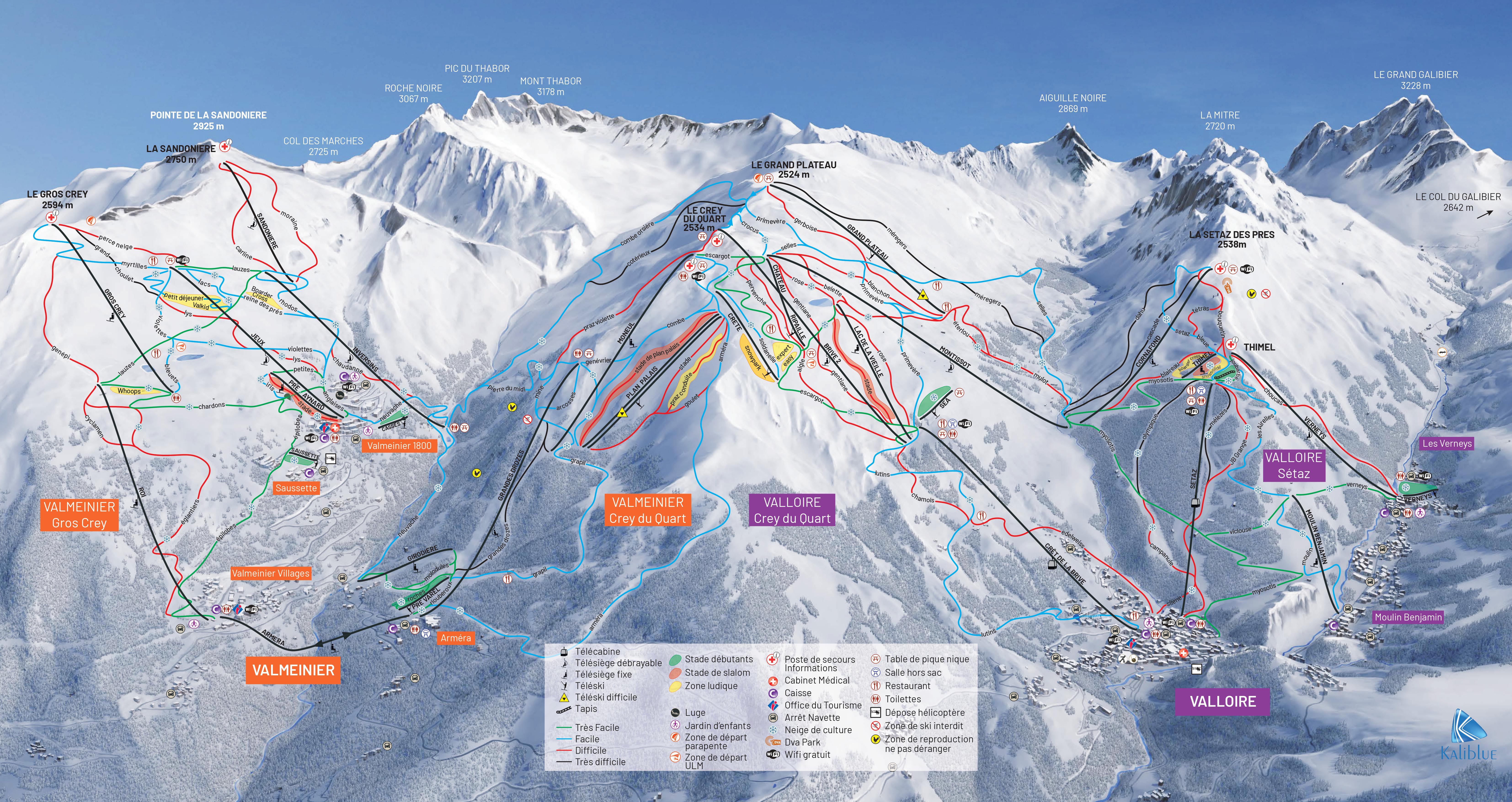 Plan des pistes